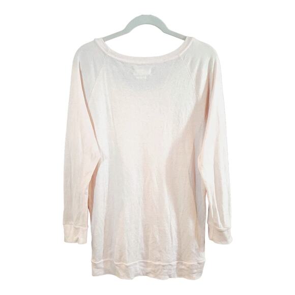 Tna Alpha Raglan Sleeve Oversized Scoop Neck T-shirt in Pink Casual Women's M - Picture 3 of 5